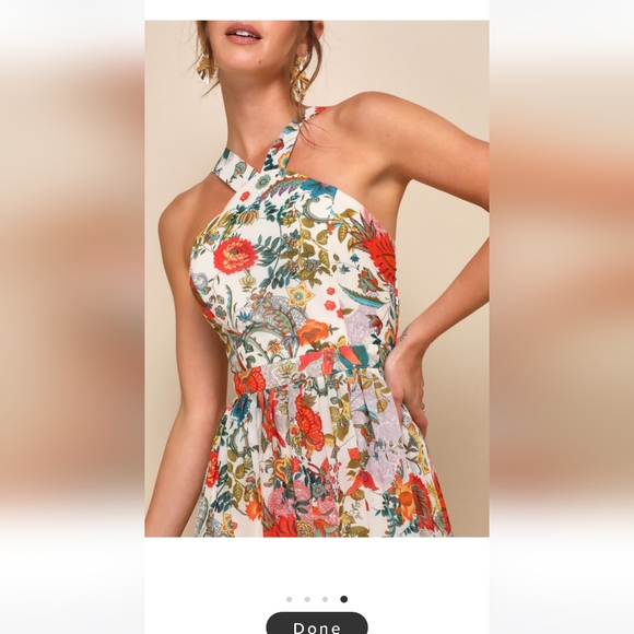 Floral Halter Maxi Dress - Lulus size XXL - Picture 6 of 7
